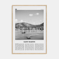 Saint Martin Travel B&W Poster