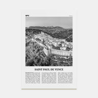 Saint-Paul-de-Vence Travel B&W Poster