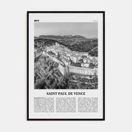 Saint-Paul-de-Vence Travel B&W Poster
