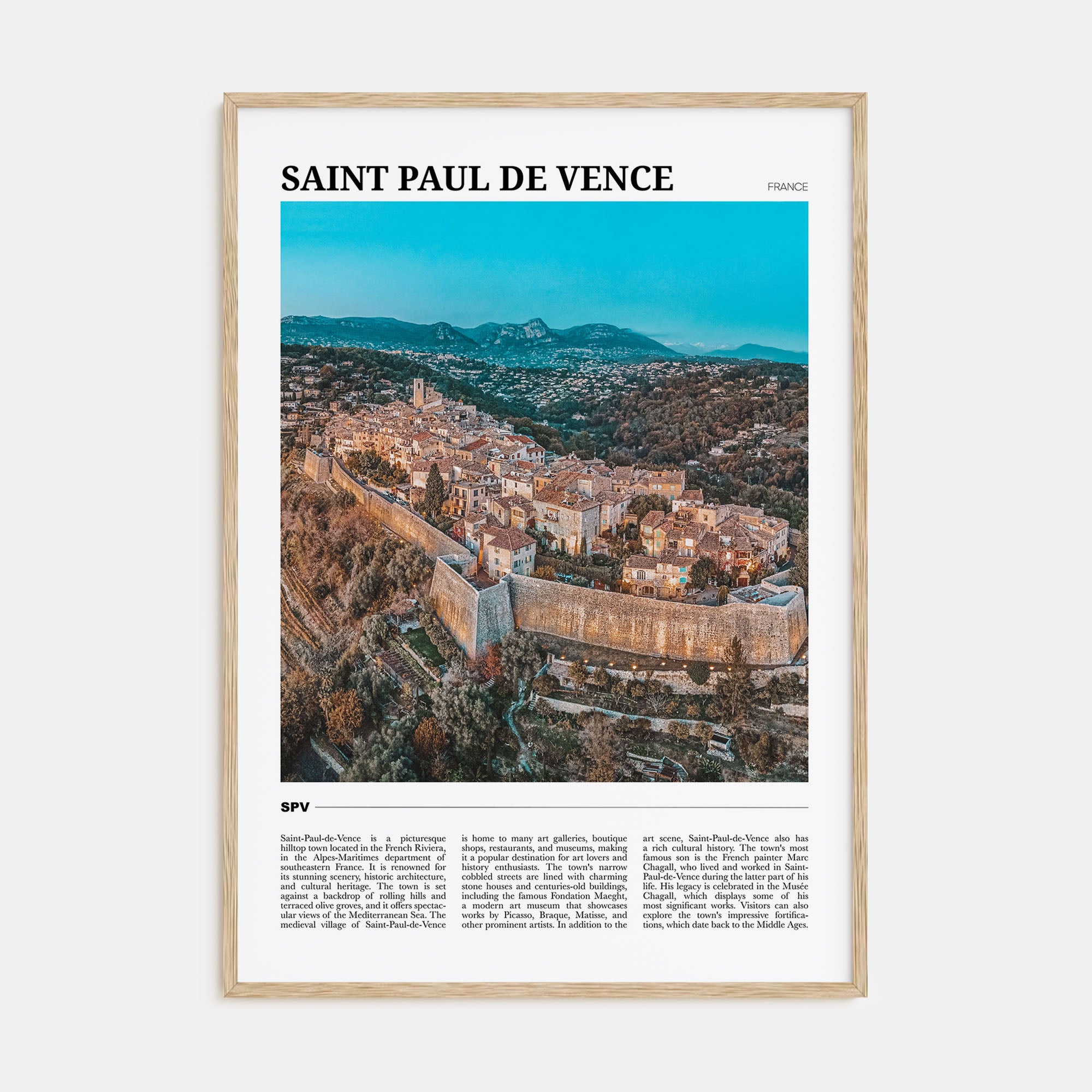 Saint-Paul-de-Vence Travel Color Poster