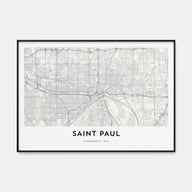 Saint Paul Map Landscape Poster