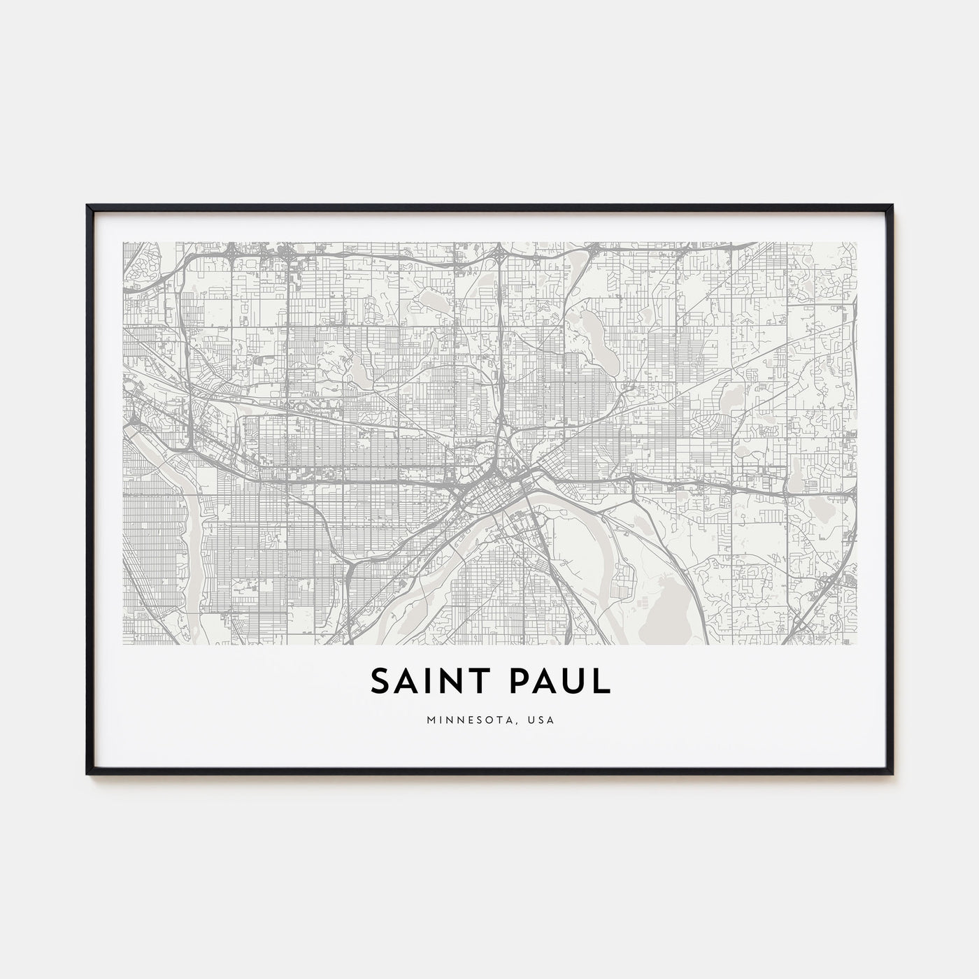 Saint Paul Map Landscape Poster