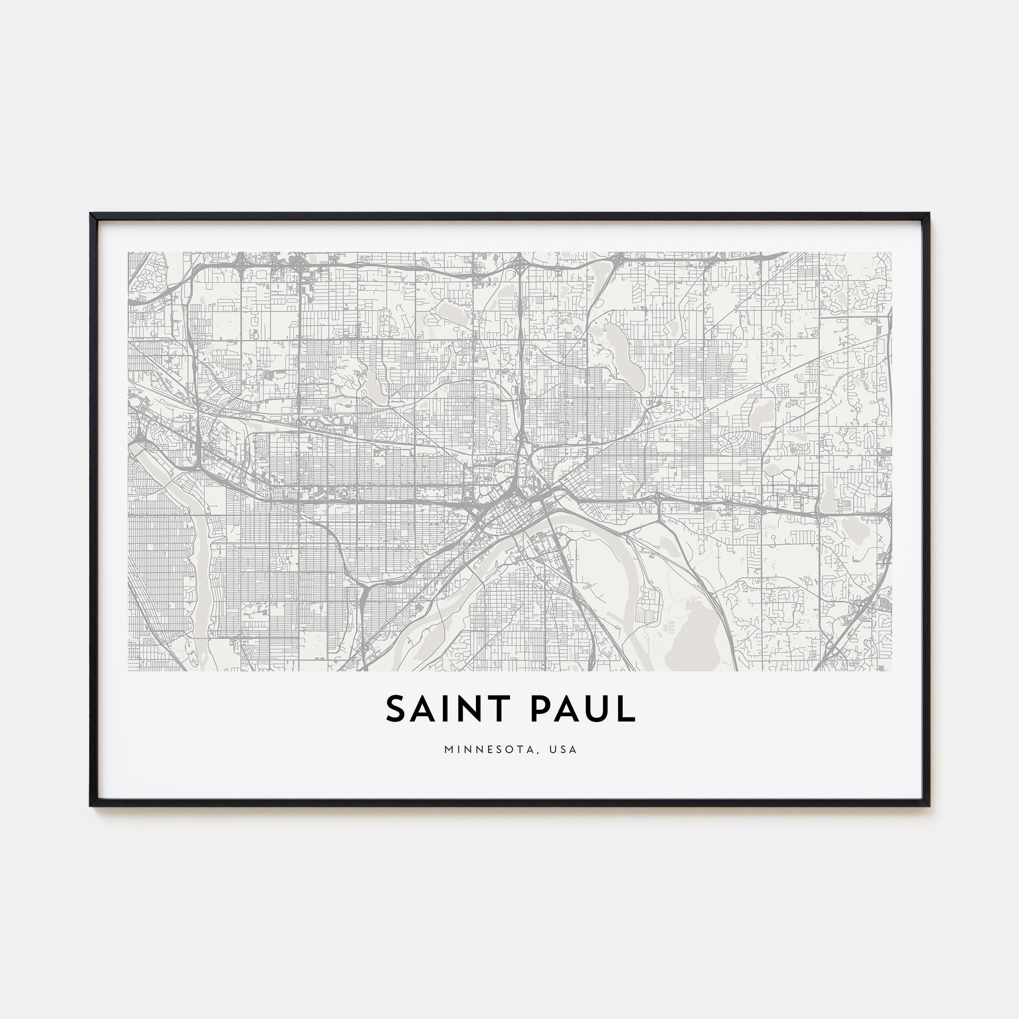 Saint Paul Map Landscape Poster