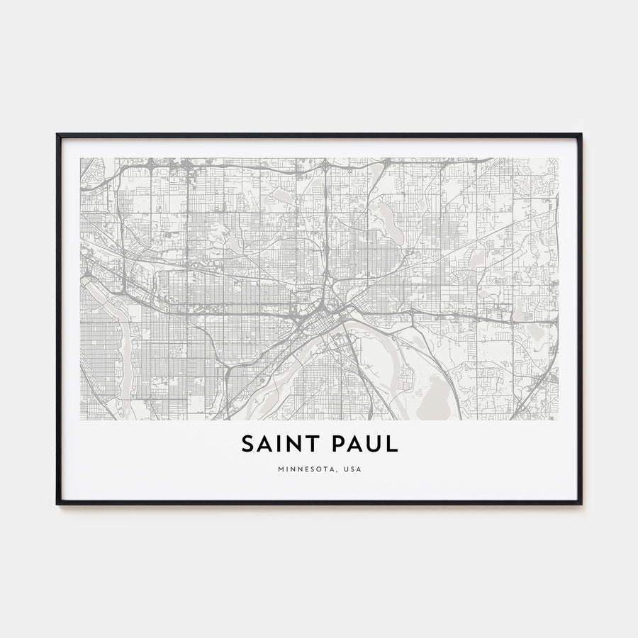 Saint Paul Map Landscape Poster