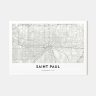 Saint Paul Map Landscape Poster