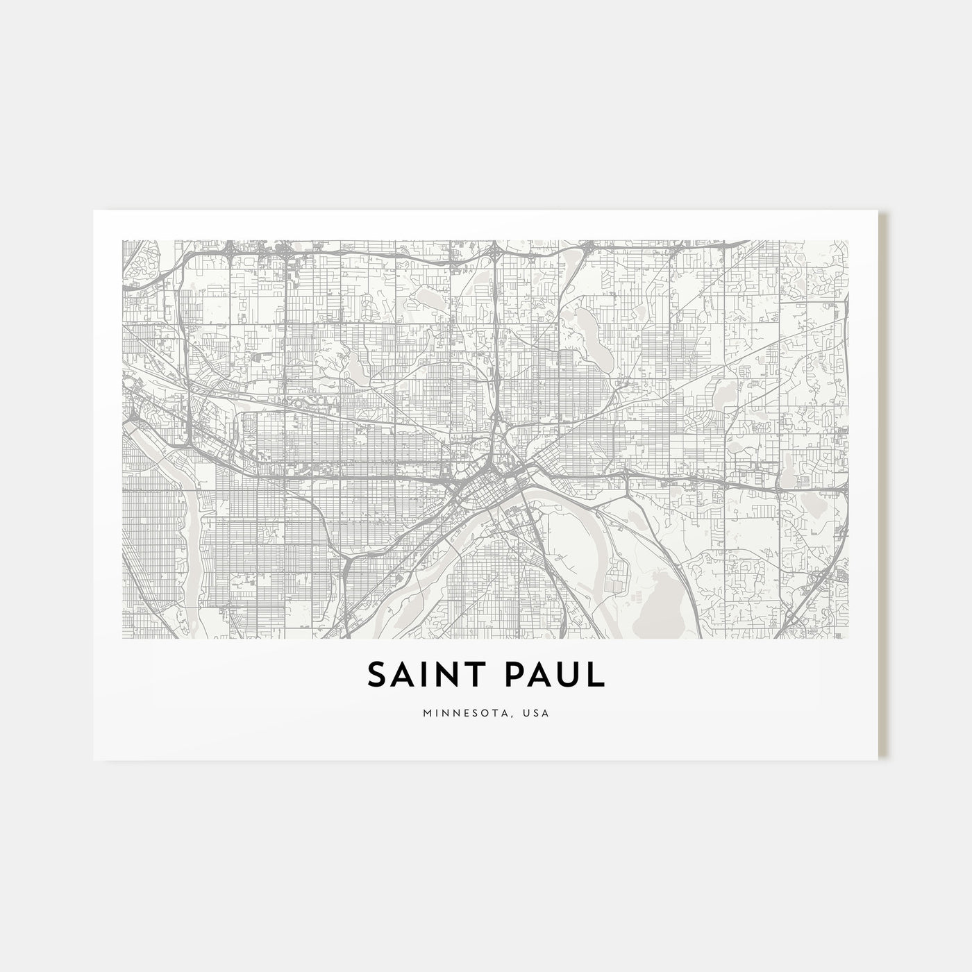 Saint Paul Map Landscape Poster