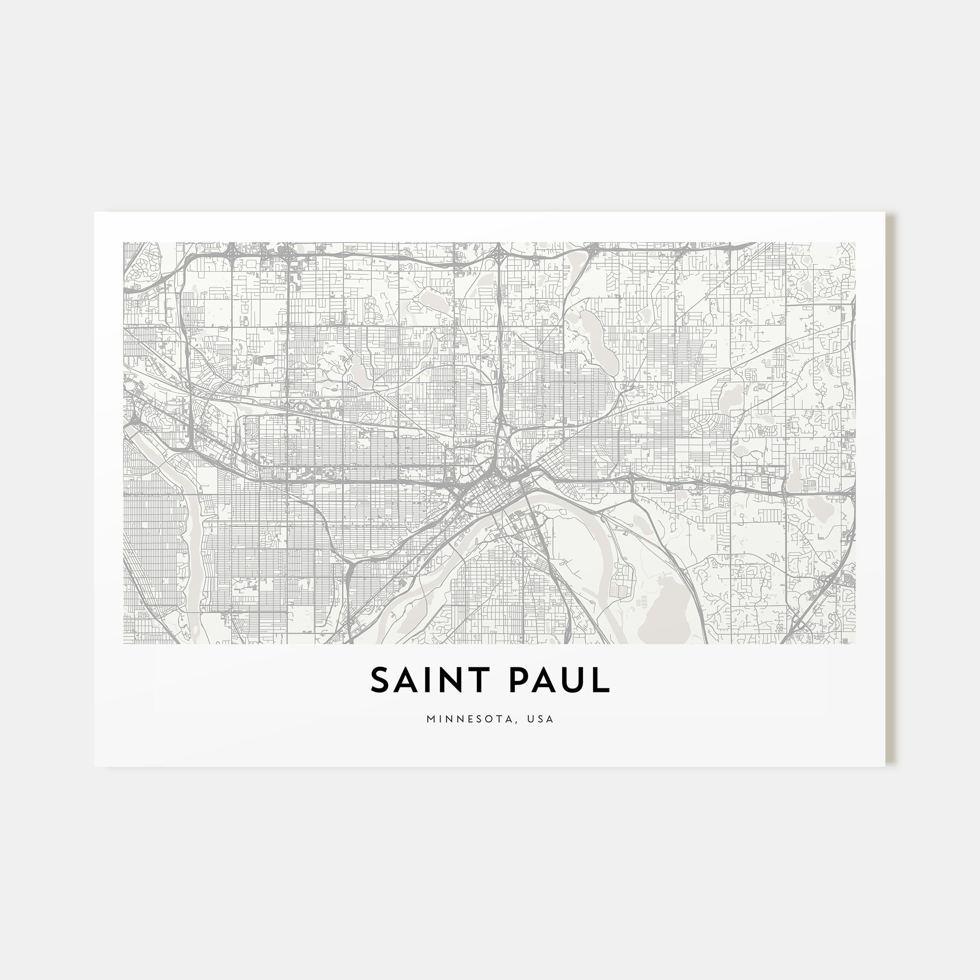 Saint Paul Map Landscape Poster