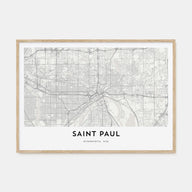 Saint Paul Map Landscape Poster