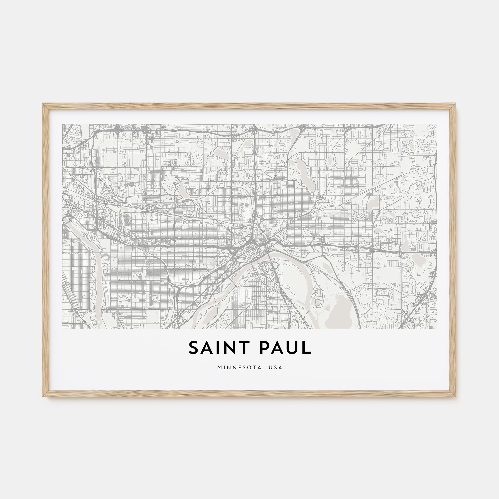 Saint Paul Map Landscape Poster
