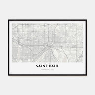 Saint Paul Map Landscape Poster