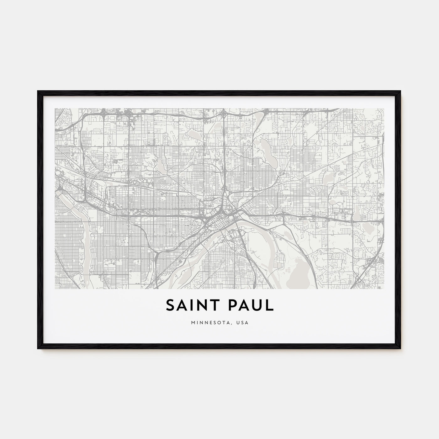 Saint Paul Map Landscape Poster