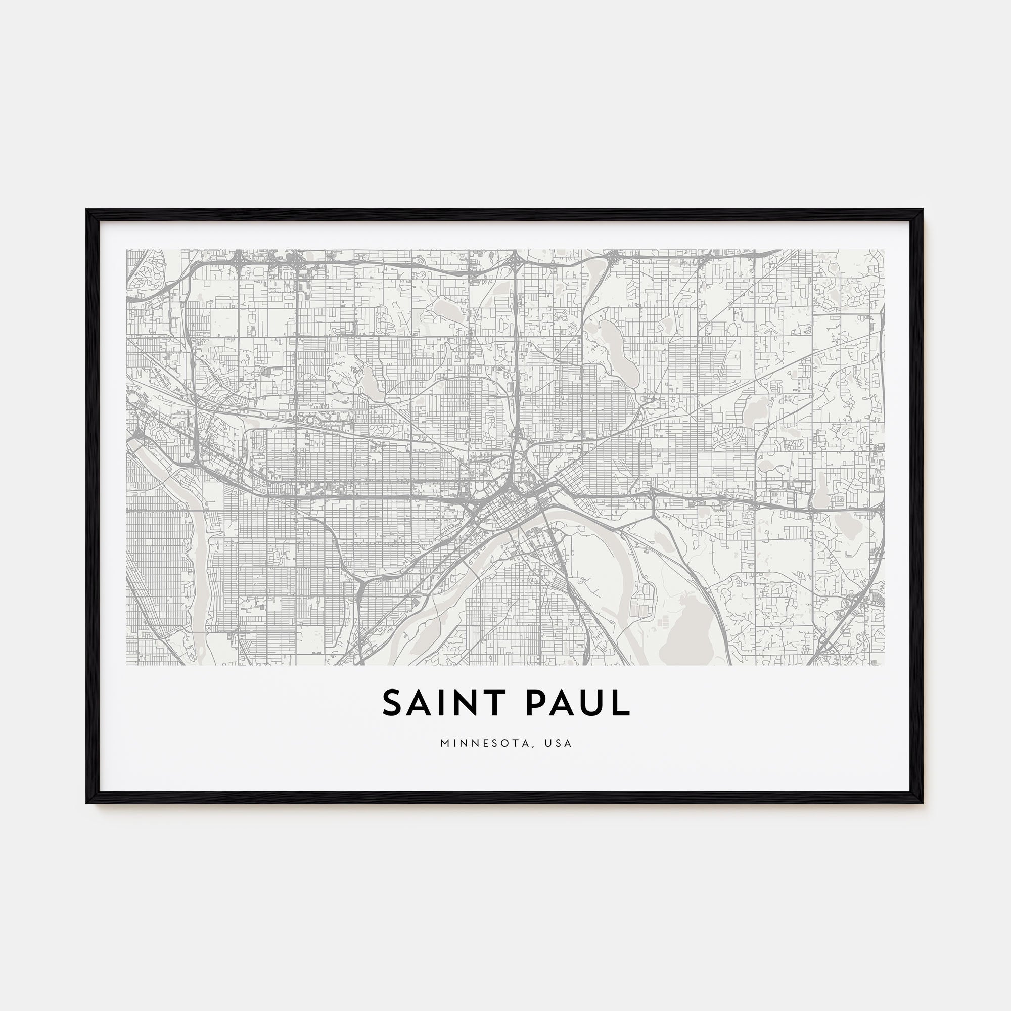 Saint Paul Map Landscape Poster
