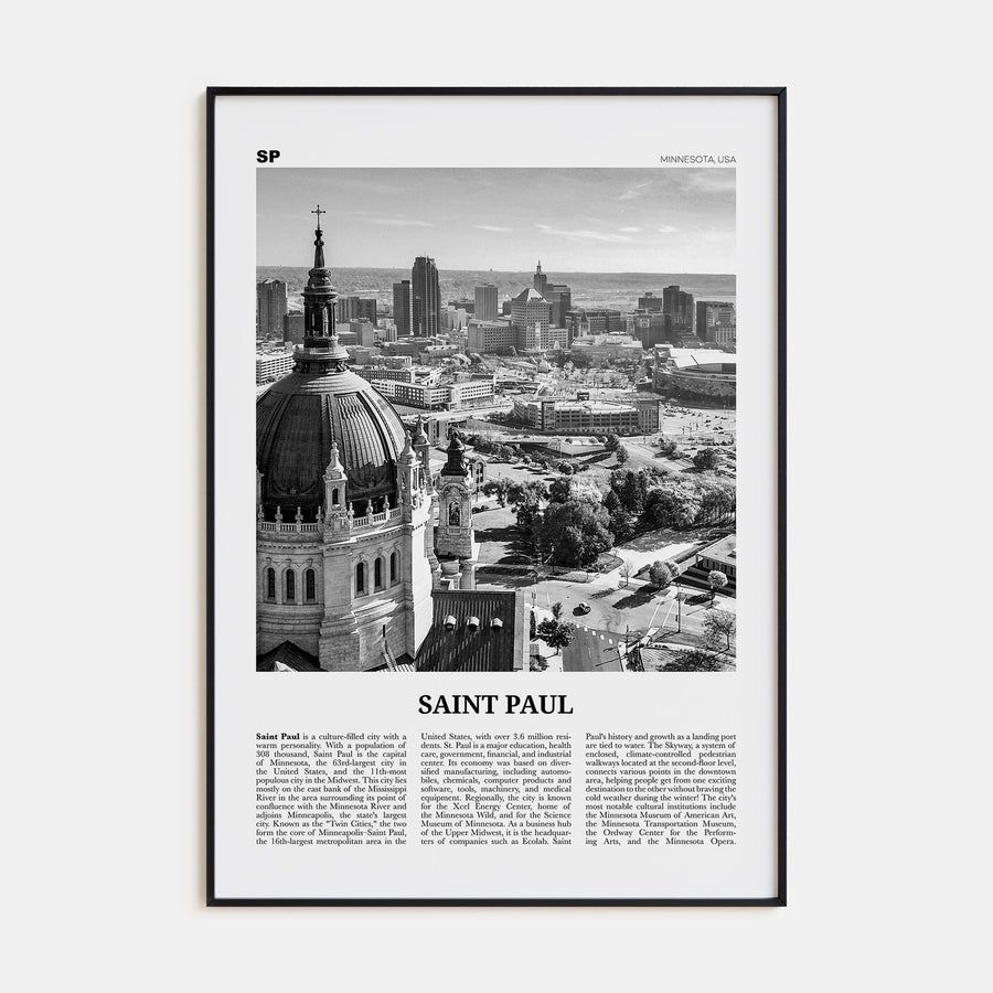 Saint Paul Travel B&W Poster