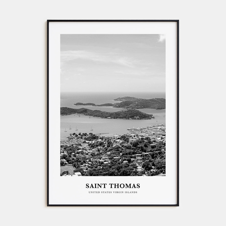 Saint Thomas Portrait B&W Poster