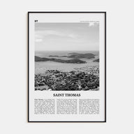 Saint Thomas Travel B&W Poster
