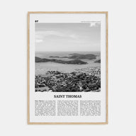 Saint Thomas Travel B&W Poster