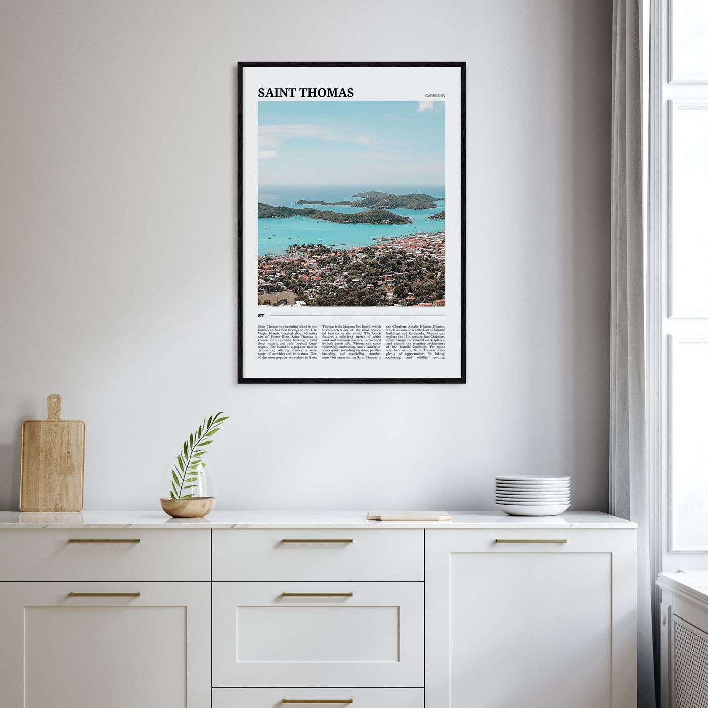 Saint Thomas Travel Color Poster