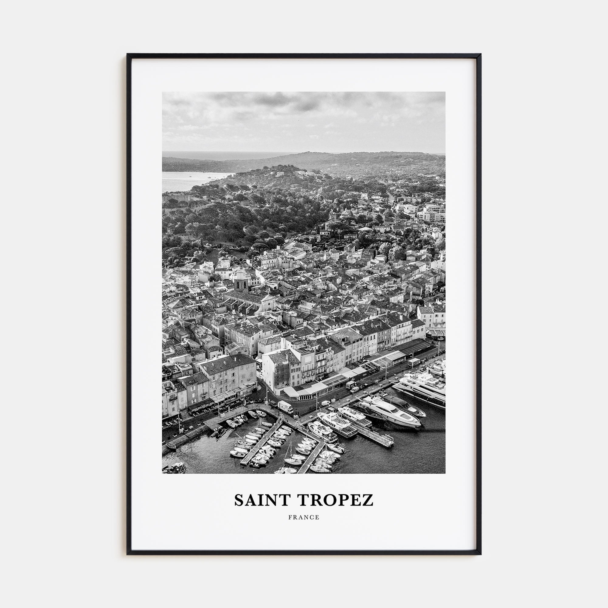 Saint-Tropez Portrait B&W Poster