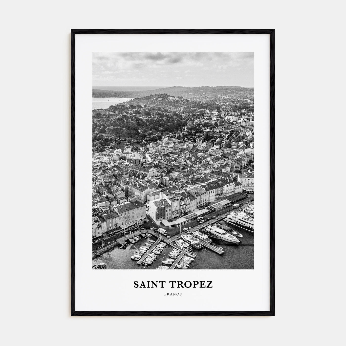 Saint-Tropez Portrait B&W Poster