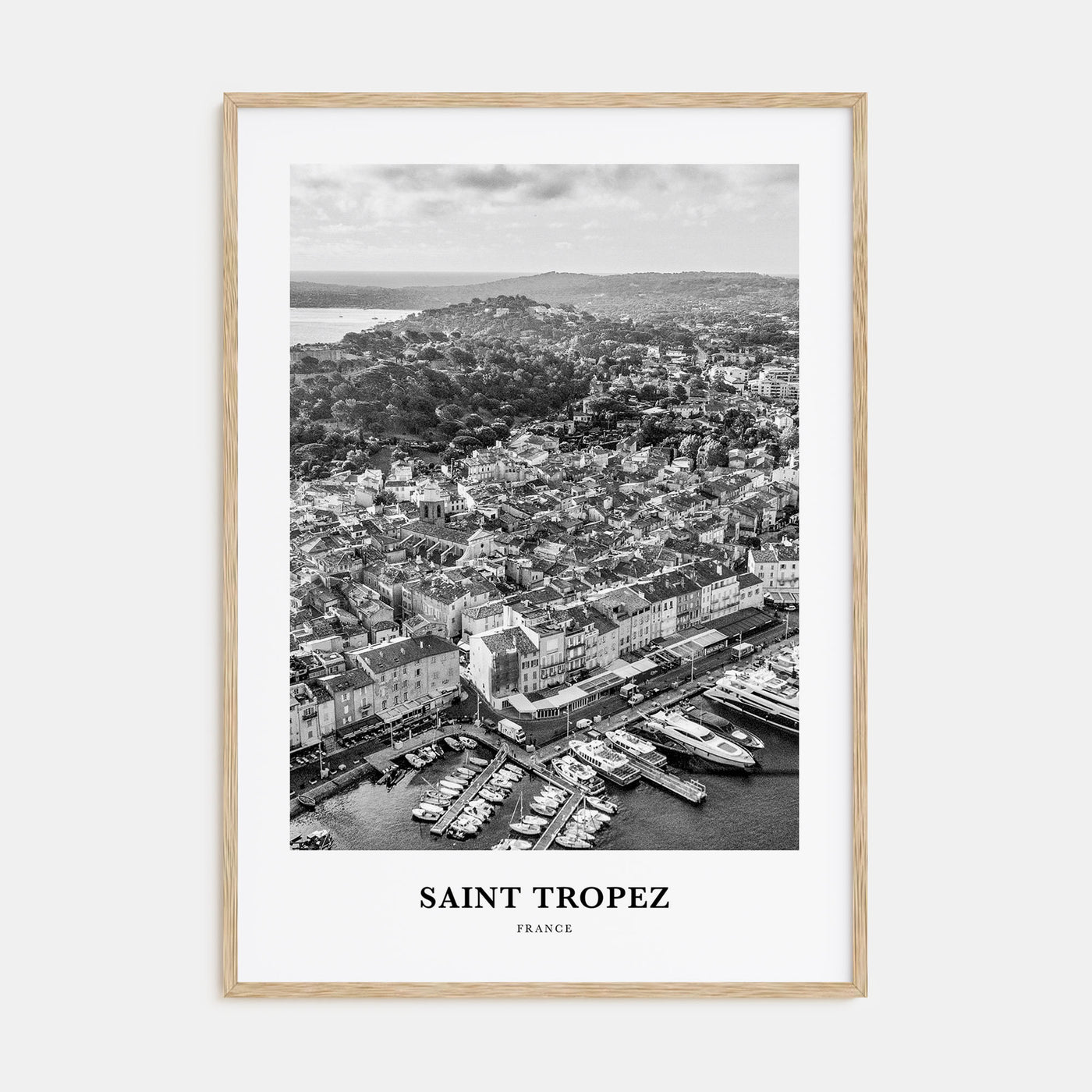 Saint-Tropez Portrait B&W Poster