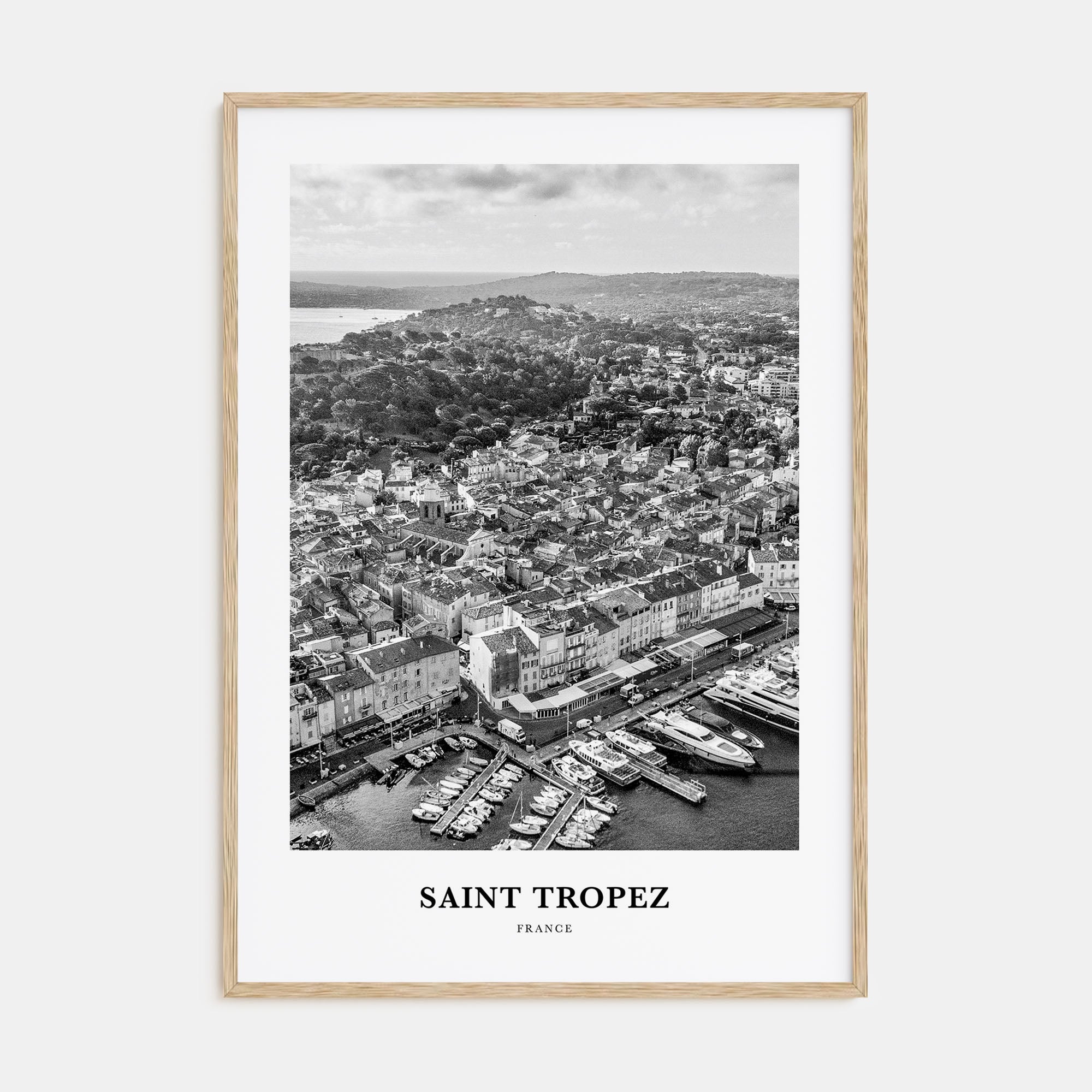 Saint-Tropez Portrait B&W Poster
