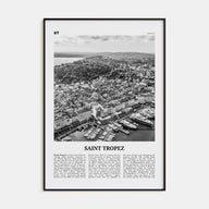 Saint-Tropez Travel B&W Poster