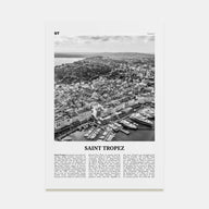 Saint-Tropez Travel B&W Poster