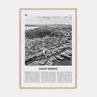 Saint-Tropez Travel B&W Poster