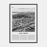 Saint-Tropez Travel B&W Poster