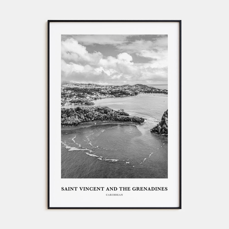Saint Vincent and the Grenadines Portrait B&W Poster