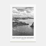 Saint Vincent and the Grenadines Portrait B&W Poster