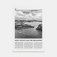 Saint Vincent and the Grenadines Travel B&W Poster