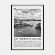 Saint Vincent and the Grenadines Travel B&W Poster