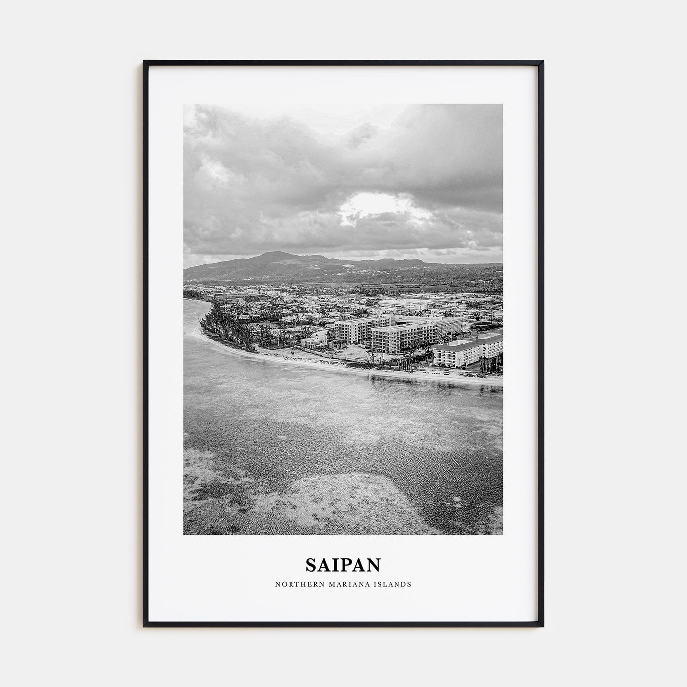 Saipan Portrait B&W Poster