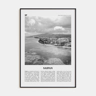 Saipan Travel B&W Poster
