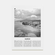 Saipan Travel B&W Poster
