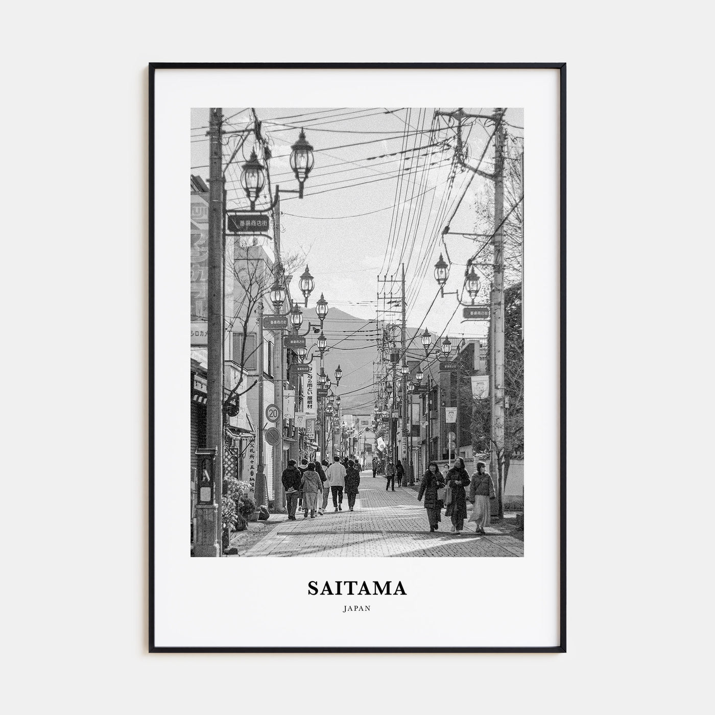 Saitama Portrait B&W Poster