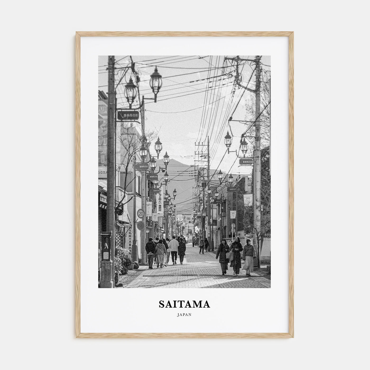 Saitama Portrait B&W Poster