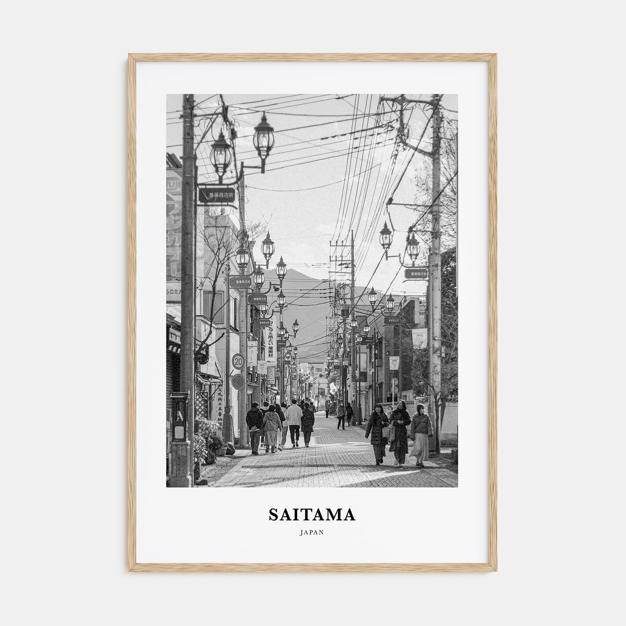 Saitama Portrait B&W Poster