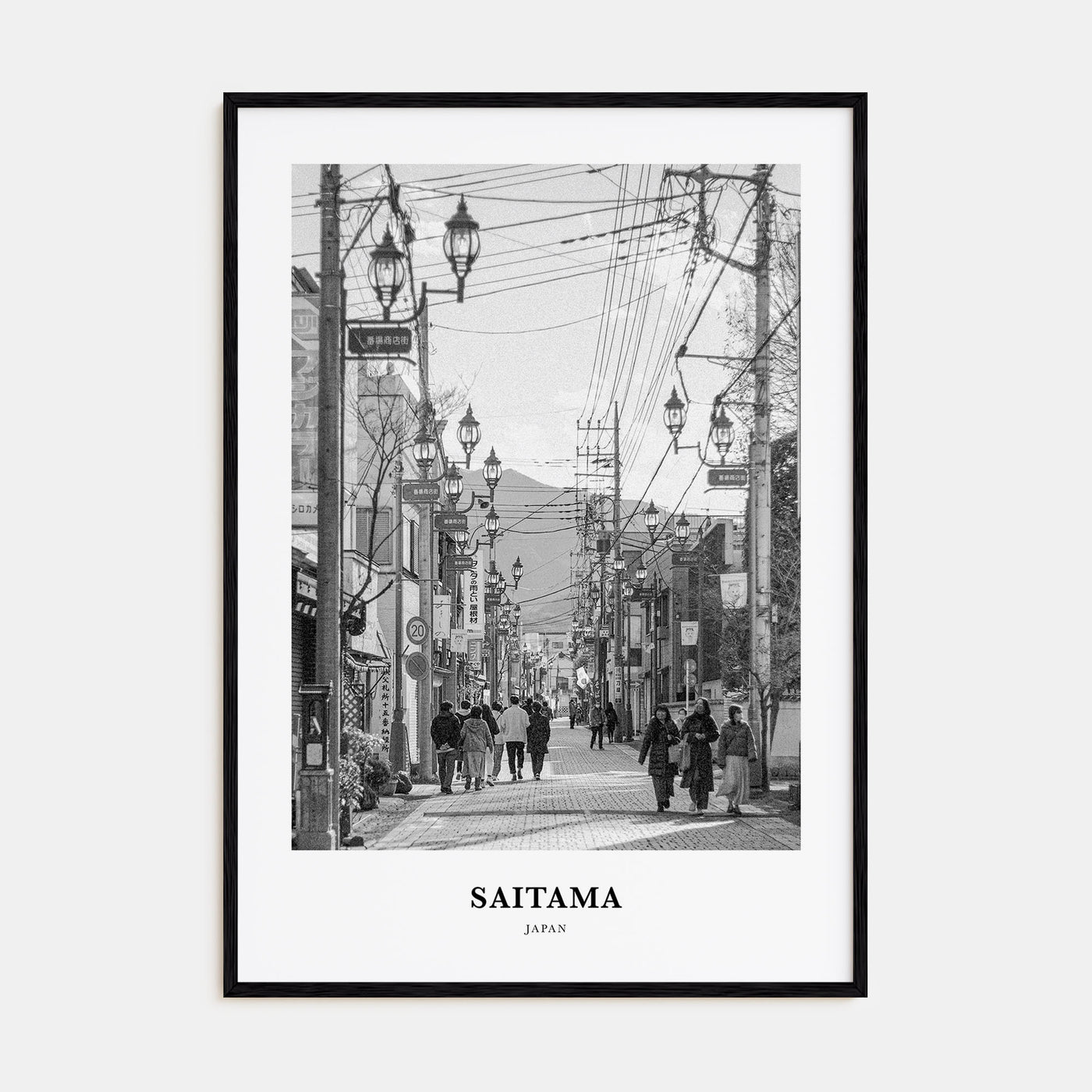 Saitama Portrait B&W Poster