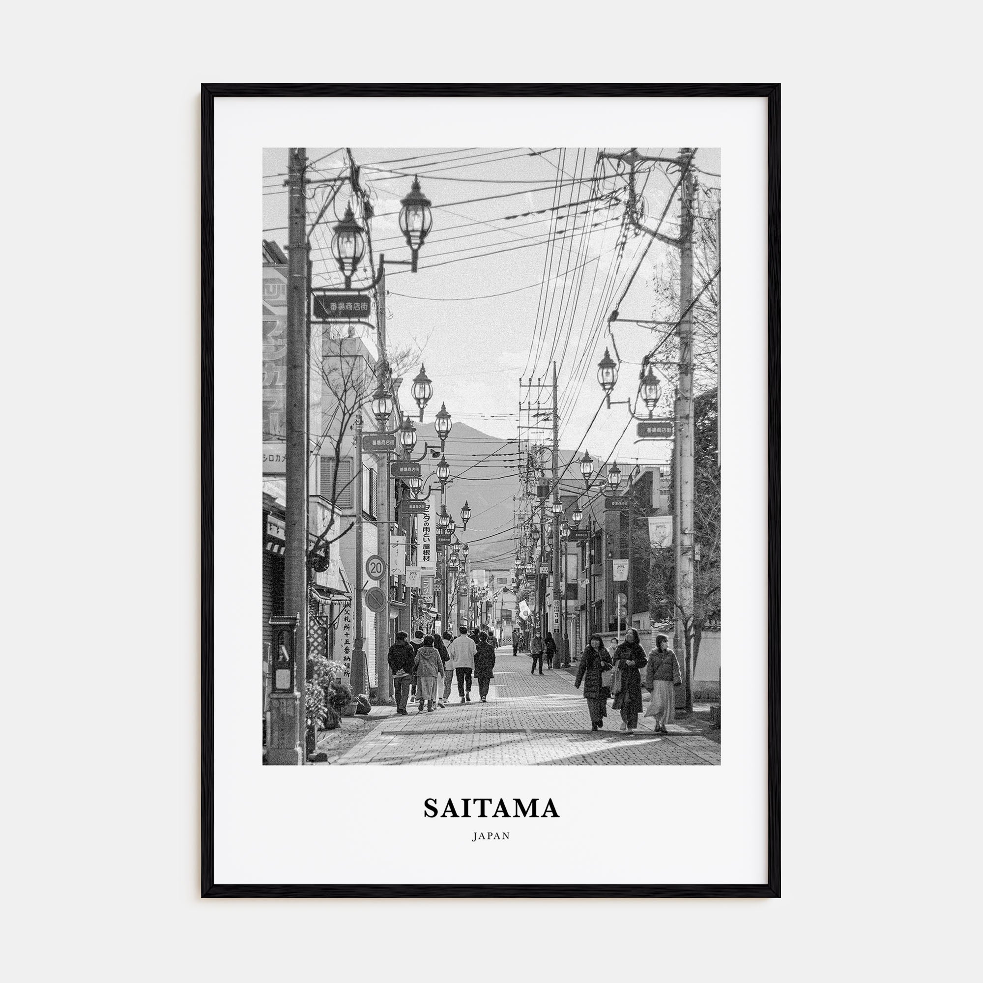 Saitama Portrait B&W Poster