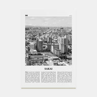 Sakai Travel B&W Poster