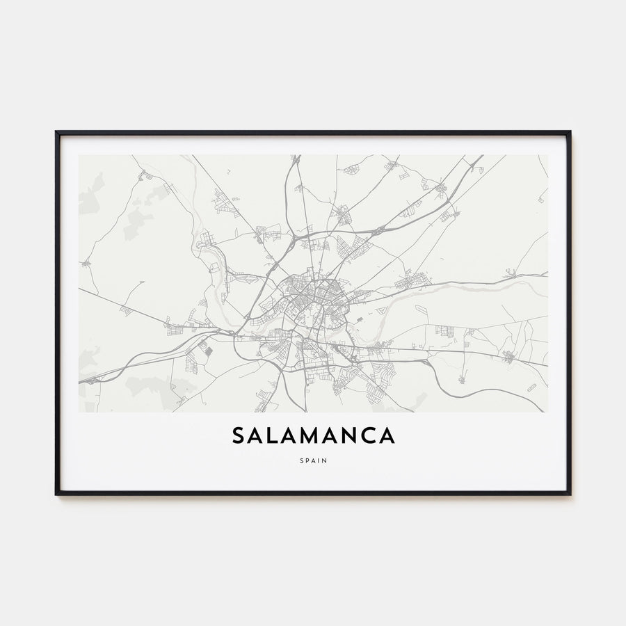 Salamanca Map Landscape Poster