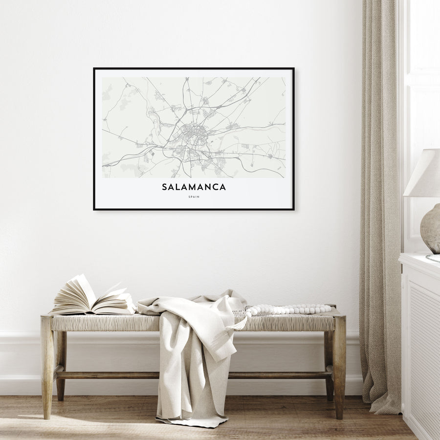 Salamanca Map Landscape Poster