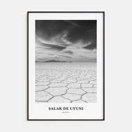 Salar de Uyuni Portrait B&W Poster