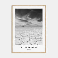 Salar de Uyuni Portrait B&W Poster