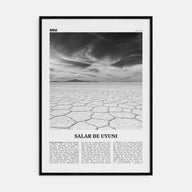 Salar de Uyuni Travel B&W Poster
