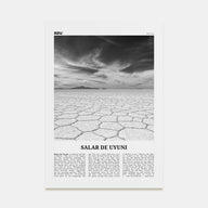Salar de Uyuni Travel B&W Poster