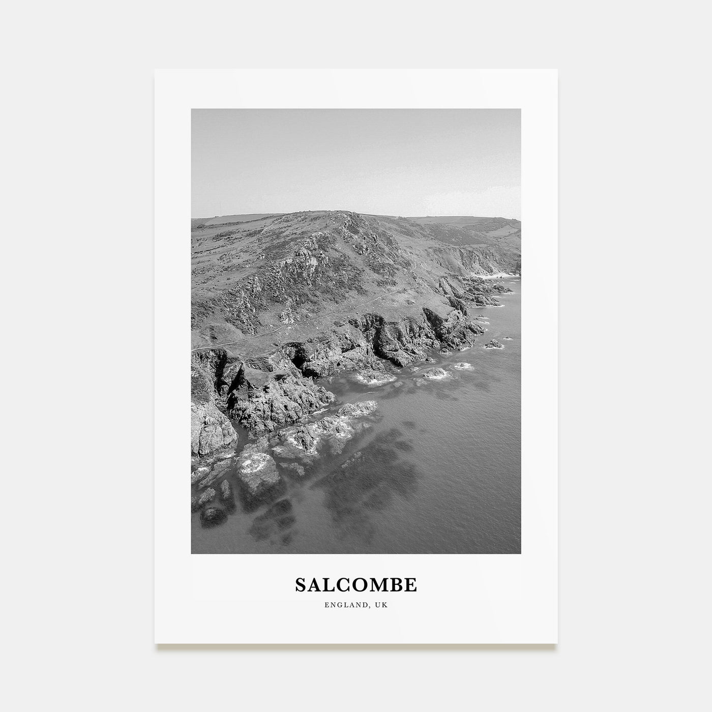 Salcombe Portrait B&W Poster