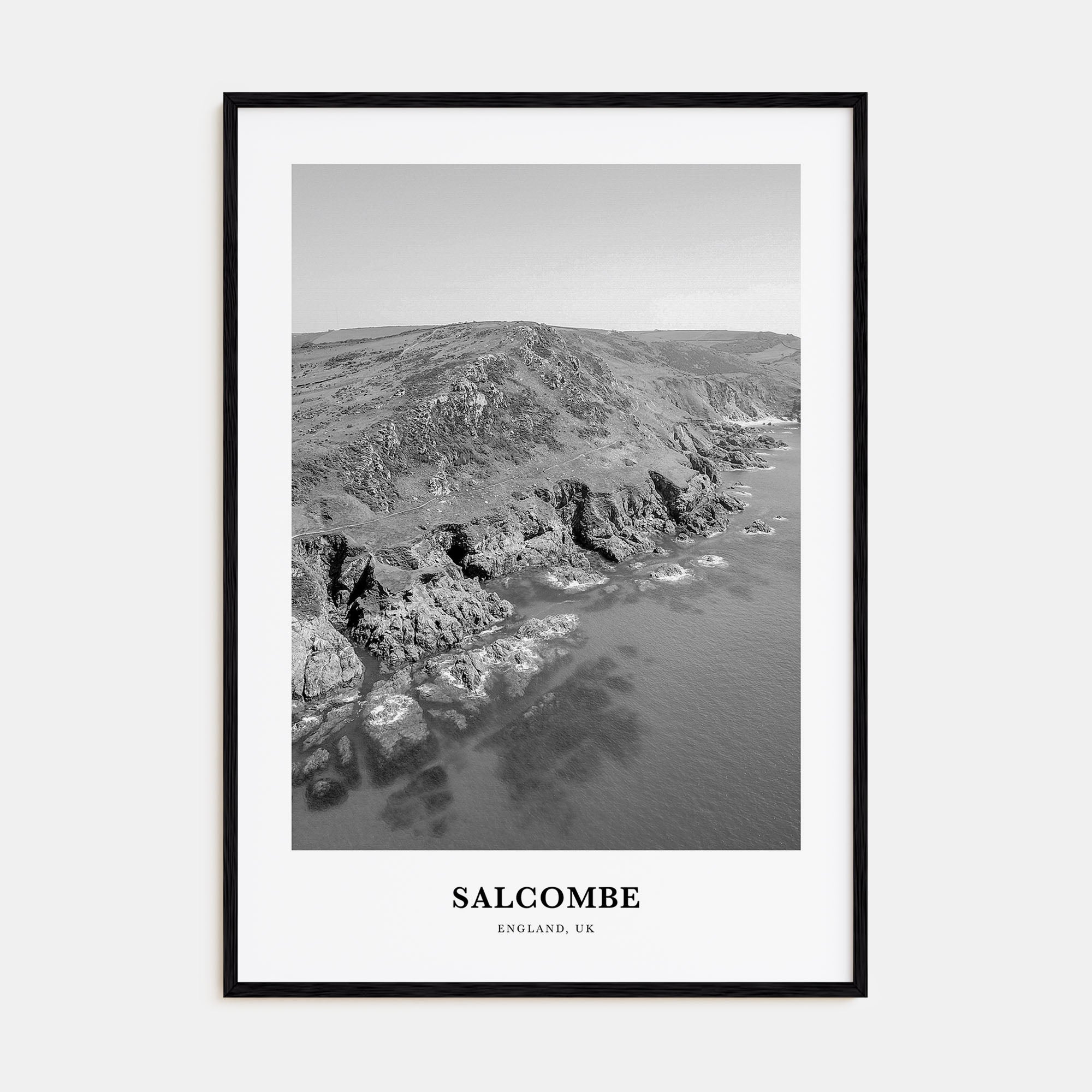 Salcombe Portrait B&W Poster